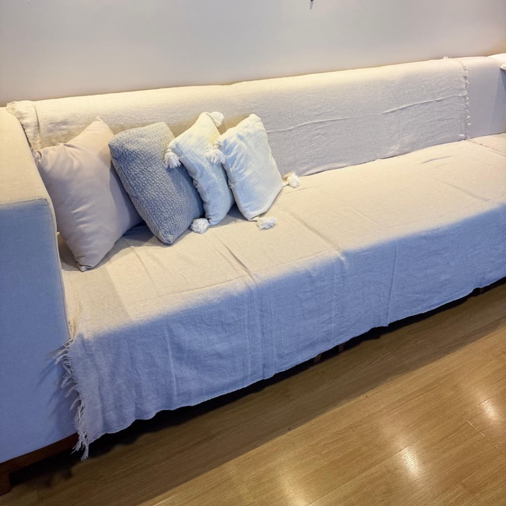 Manta Pra Sofá Gigante Grande 3 Metros Retrátil Super King 2 e 3 Lugares Algodão Decorativa