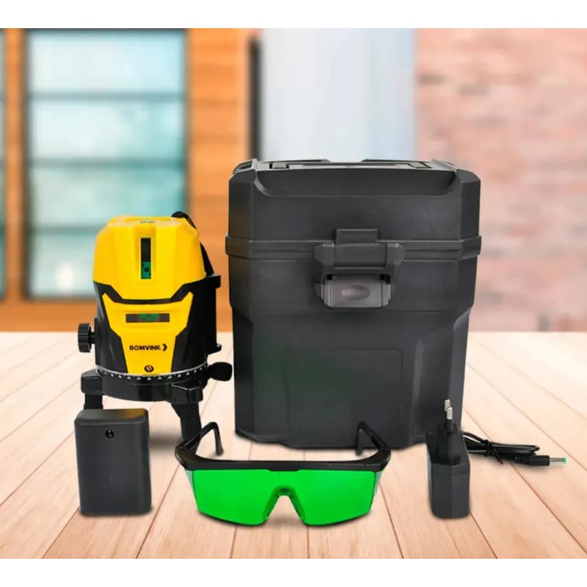 Nivel Laser Auto Nivelador 5 Linhas Esquadro 360
