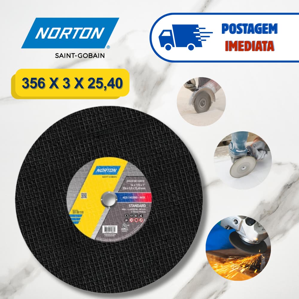 Disco de Corte Standard Tamanho 356X3X25,40  Norton