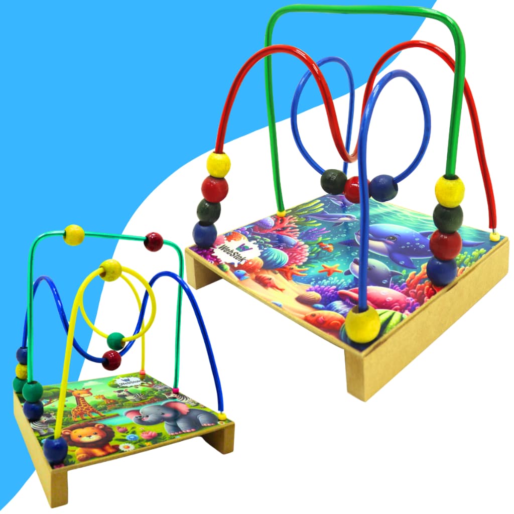 Aramado Montessori Brinquedo Educativo Pedagógico Grande G Montanha Russa Madeira