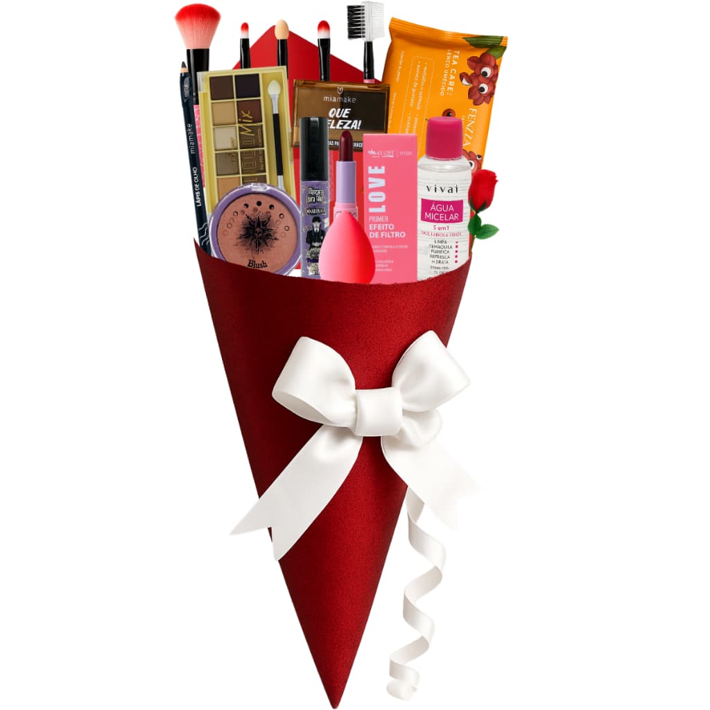 Kit Maquiagem Profissional Presente Buque Paleta Pinceis Melhores Peças Produtos