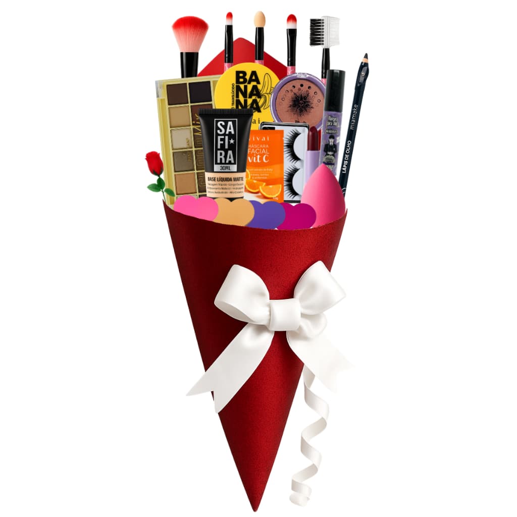 Maquiagem Kit Completo Buque Paleta Pinceis Produtos Melhores Conjunto Dia