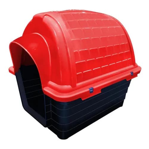 Casinha Cachorro Furacão Pet Iglu N2 Vermelho Pequena Casa Cão Cama Resistente Desmontável Abrigo