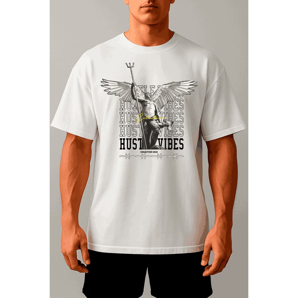 Camiseta Oversized Hustle Vibes | Streetwear Urbano Conceitual | Algodão Premium Unissex