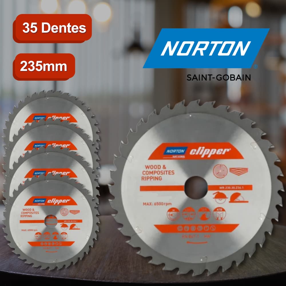 Disco de Serra 235mm 36D 25,4/20/16mm CX5IMP Norton