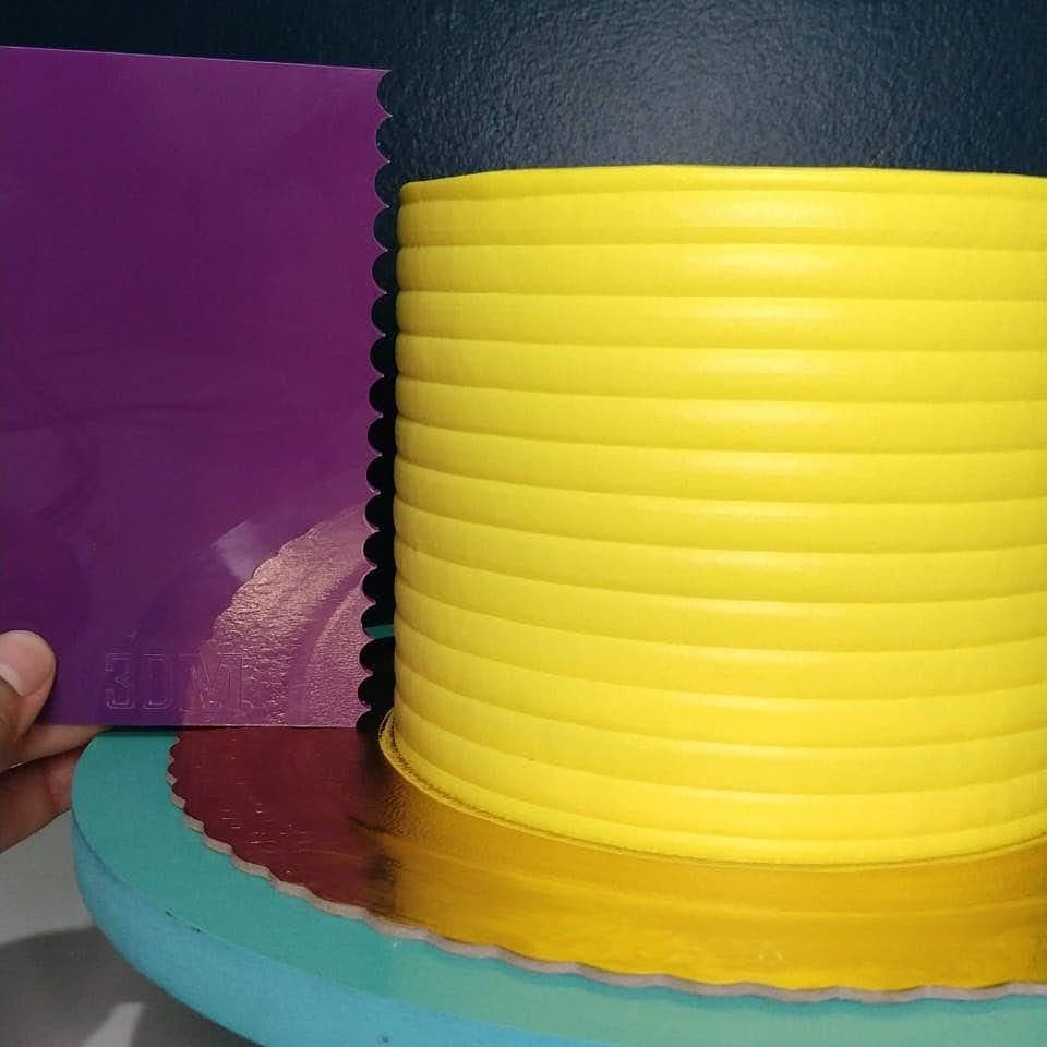 Espátula De Textura Para Confeitaria Modelo 3 - 15cm x 9cm | Espátula Para Bolo Espátula De Acrílico