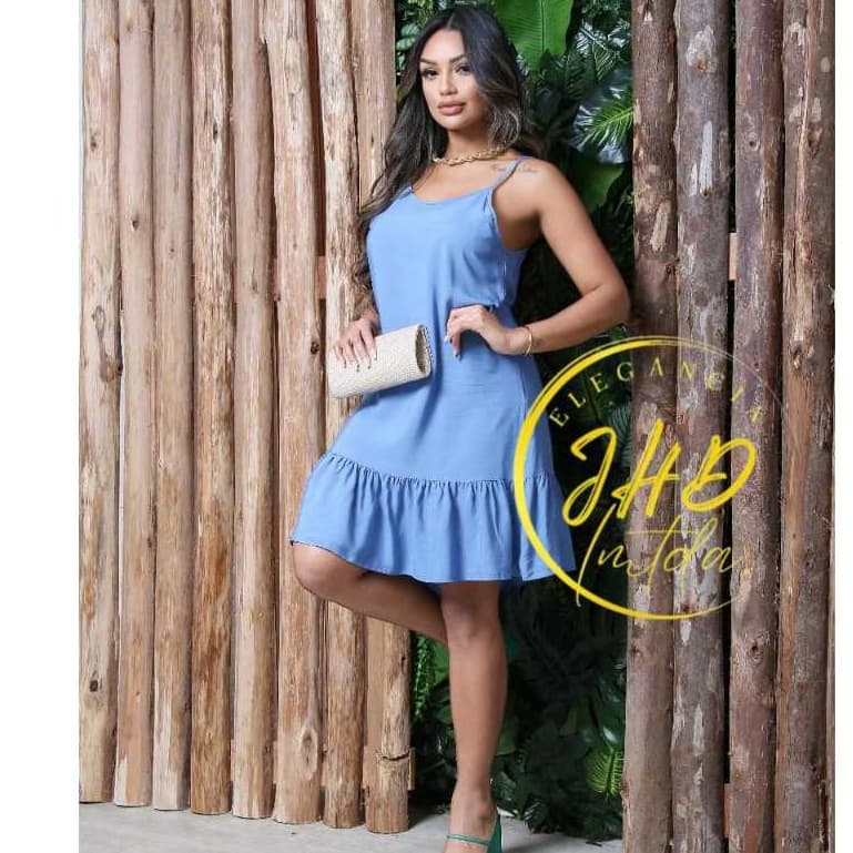 Vestido Femenino Soltinho BASICO com alça regulavél