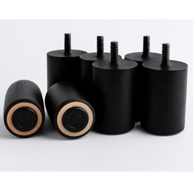 Kit 6 Pés de Cama Box 6,5cm Para box sofás ou móveis em geral