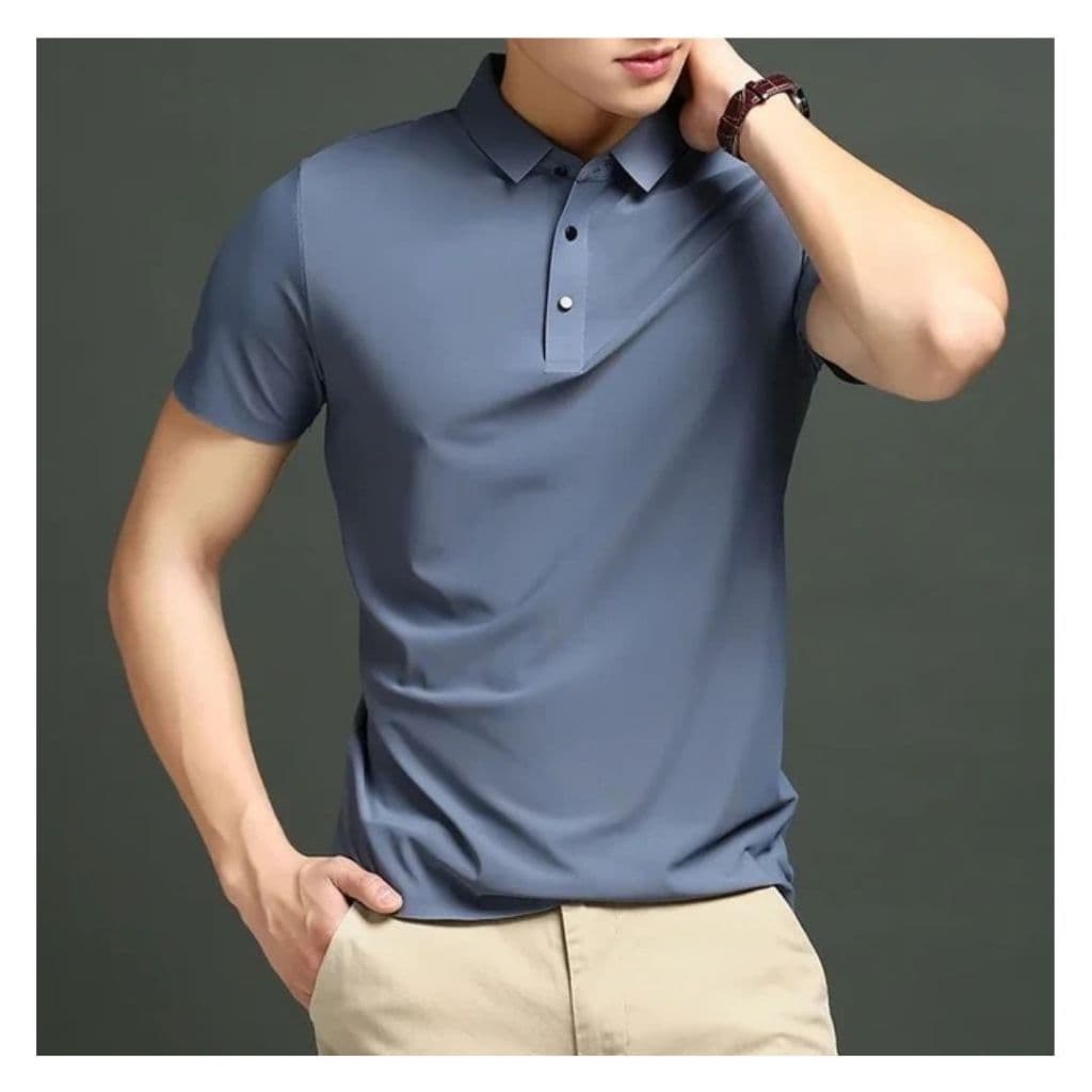 Kit 100 Camisa Polo Masculina em Tecido Gelado Elastico