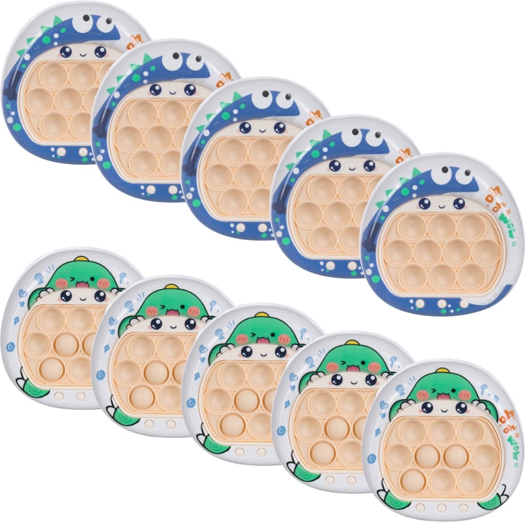 Kit 10 Pop It Eletrônico Infantil Dinossauro e Tartaruga Atacado