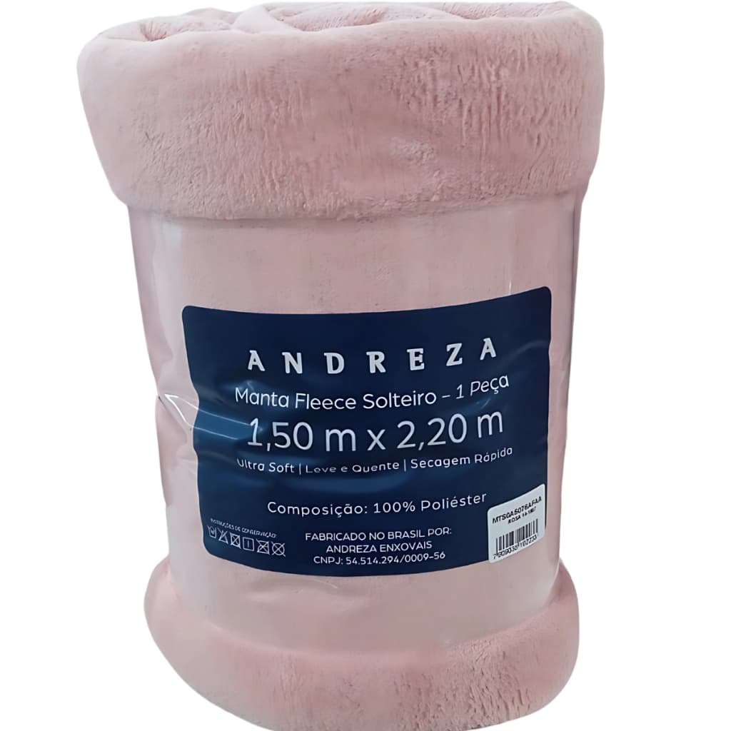 MANTA COBERTOR SOFT FLEECE MICROFIBRA SOLTEIRO 1,50 X 2,20 m