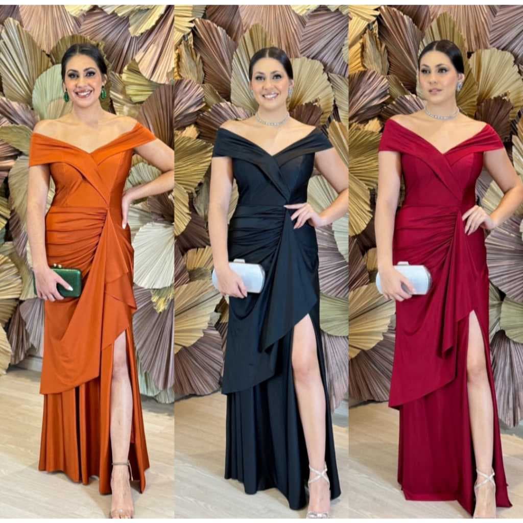 Vestido longo feminino luxo casamento Festa madrinha longo Grécia verão outono elegante Solta Tomara que caia Decote X
