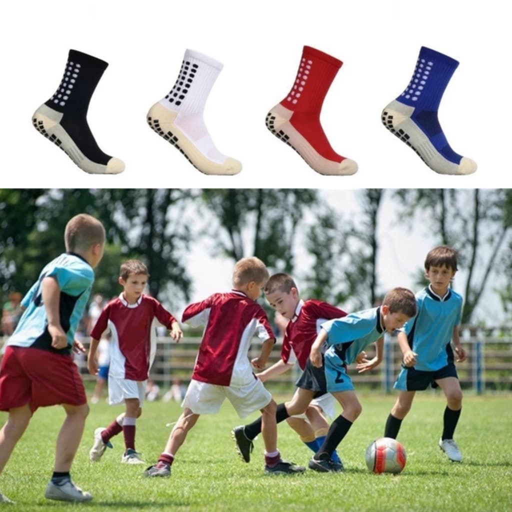 KIT 2 Pares Meias INFANTIL de futebol Meias Esportivas De Algodão Antiderrapantes De Alta Qualidade