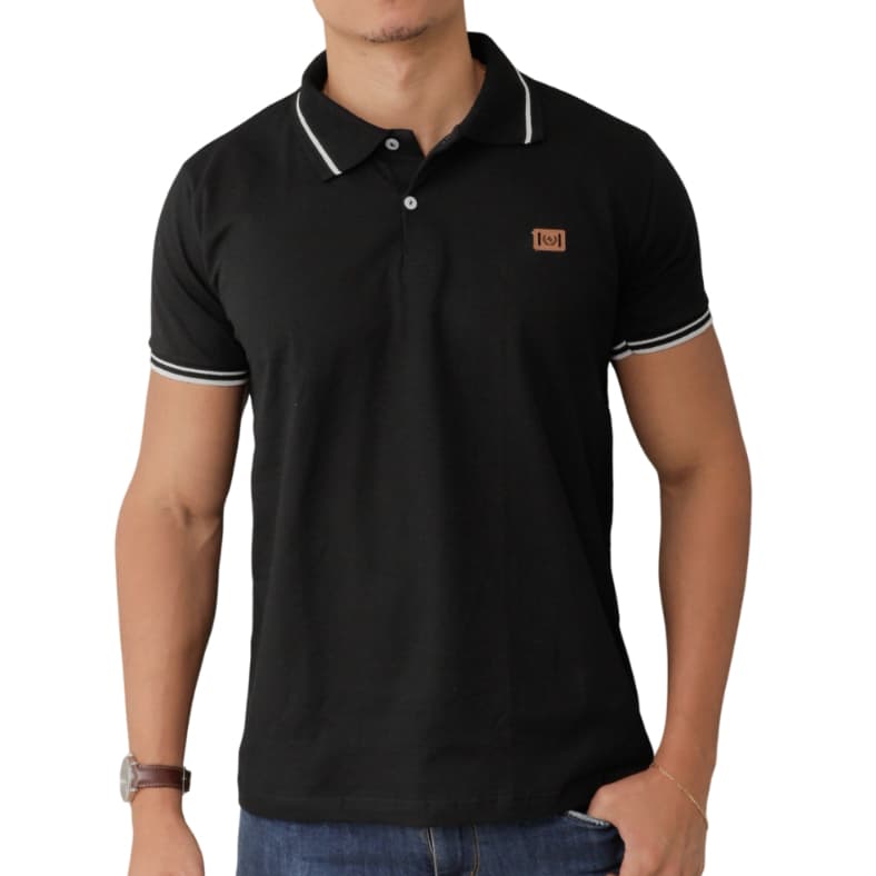 Camisa Masculina Gola Polo Básica Alta Qualidade 100% Algodão Camiseta Malha fio 30