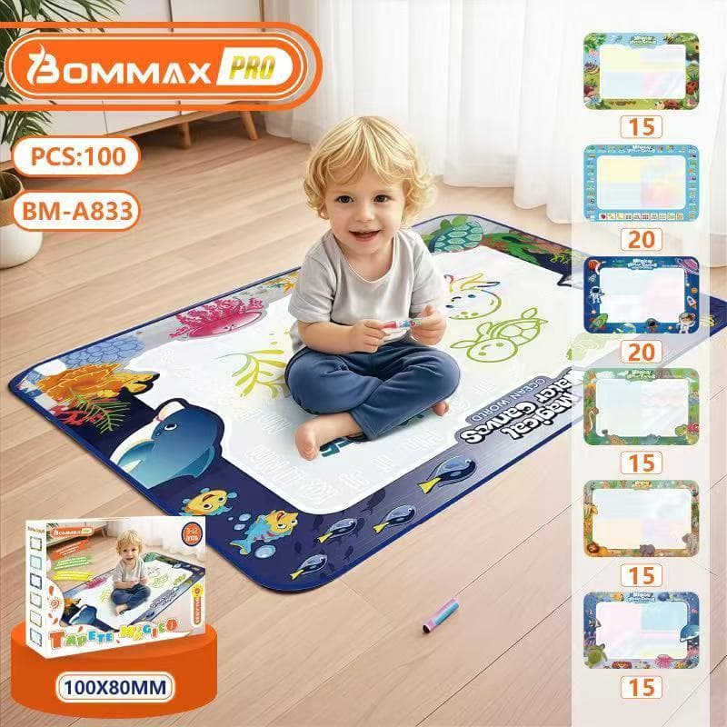 Tapete Mágico de Desenho com Água 100x80cm – Brinquedo Educativo Infantil Sem Marca