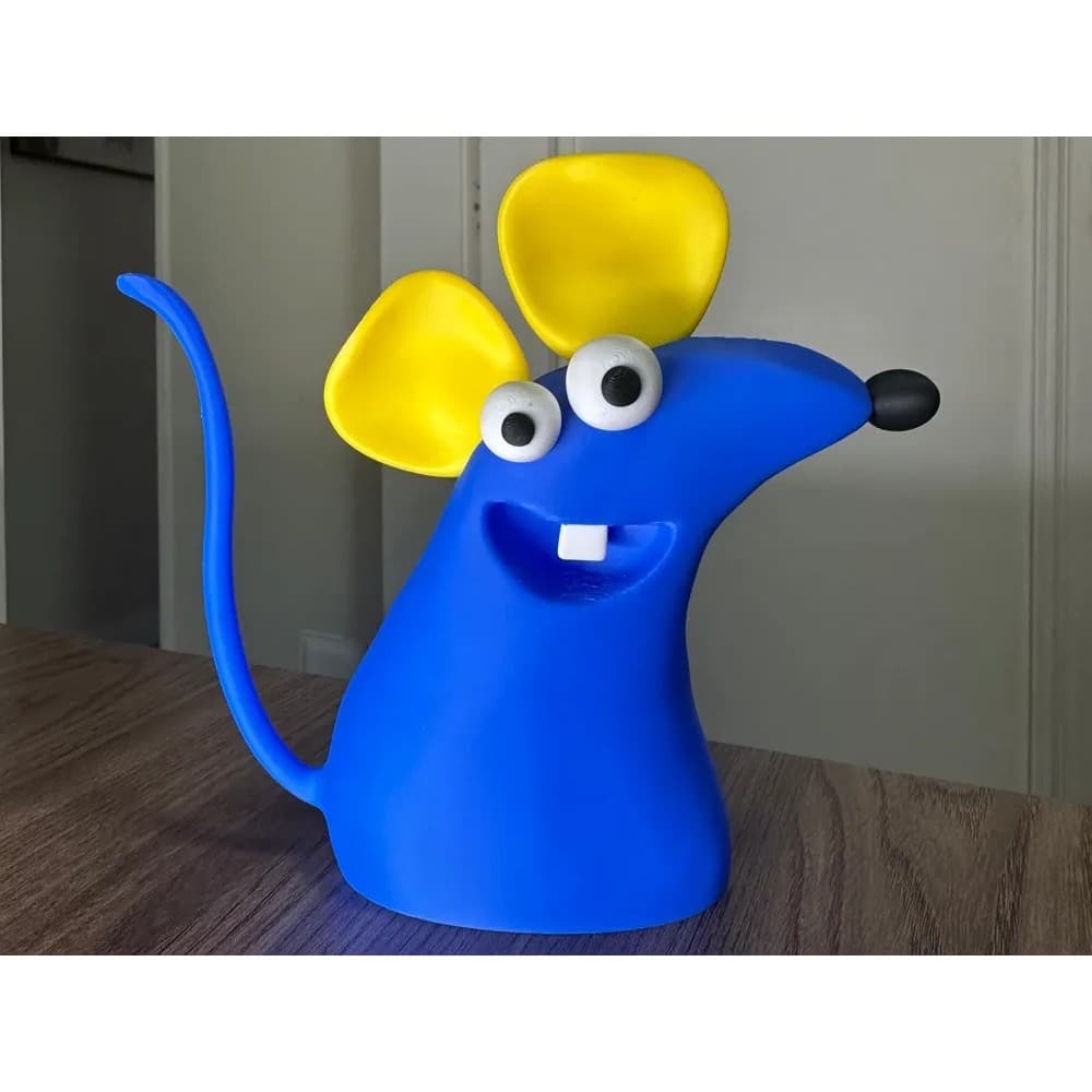 Rato Azul do Castelo Rá-Tim-Bum – Impressão 3D Decorativa com Orelhas Amarelas