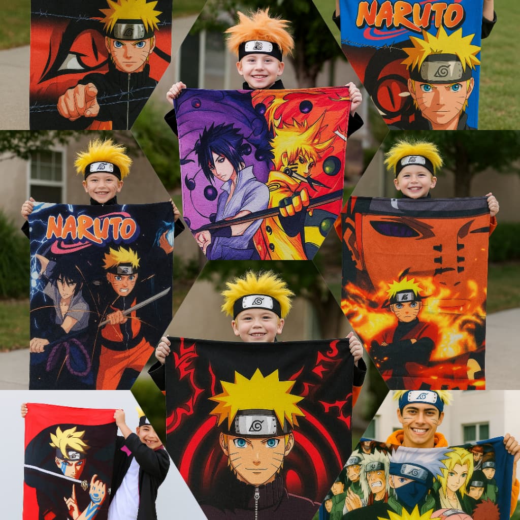 toalha toalhas de banho grande 140x70cm macia leve algodão infantil saga naruto anime desenho jogo game fan