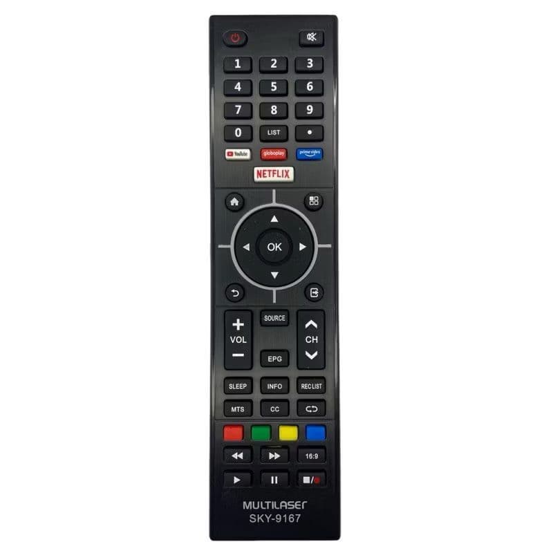 Controle Remoto compativel Para Tv Multilaser Tl030 Tl031 Tl035 Tl036 FBG 9167 SKY 9167