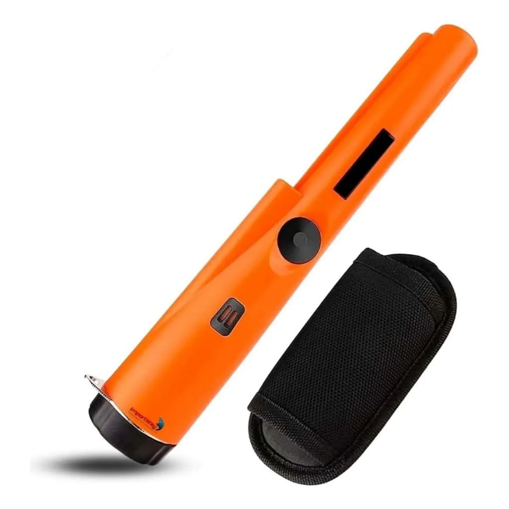 Detector De Metal Portátil Importway 9v Área Detecção 360° Cor Laranja