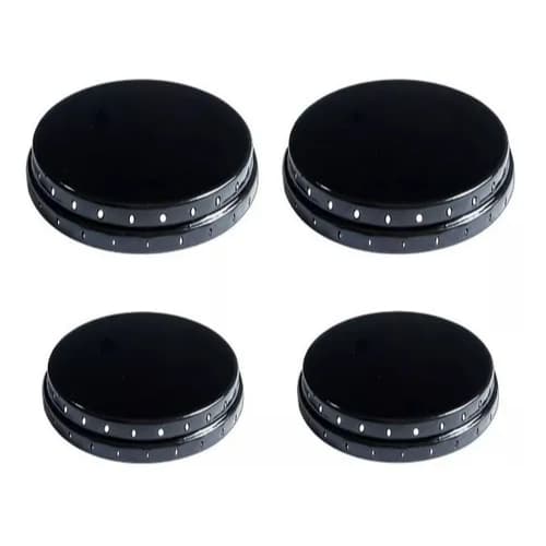 Kit C/4 Espalhadores (Tampinhas) Do Fogão Esmaltec Ágata com Mesa em Inox/Alumínio 4 Bocas
