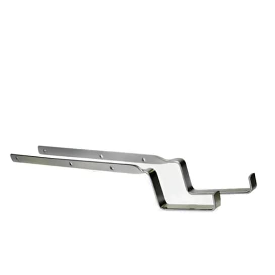 Kit C/6 Suporte Para Calha Chuva Zincado 250mm Fundo 9cm