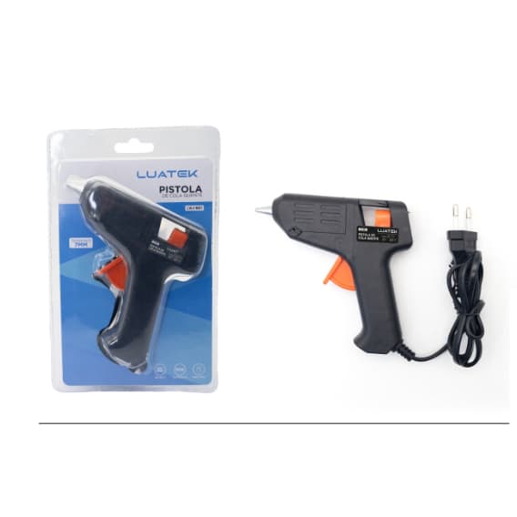 Pistola de cola quente pequena  10w-20W-40W bivolt bastões de cola - com 2 bastões