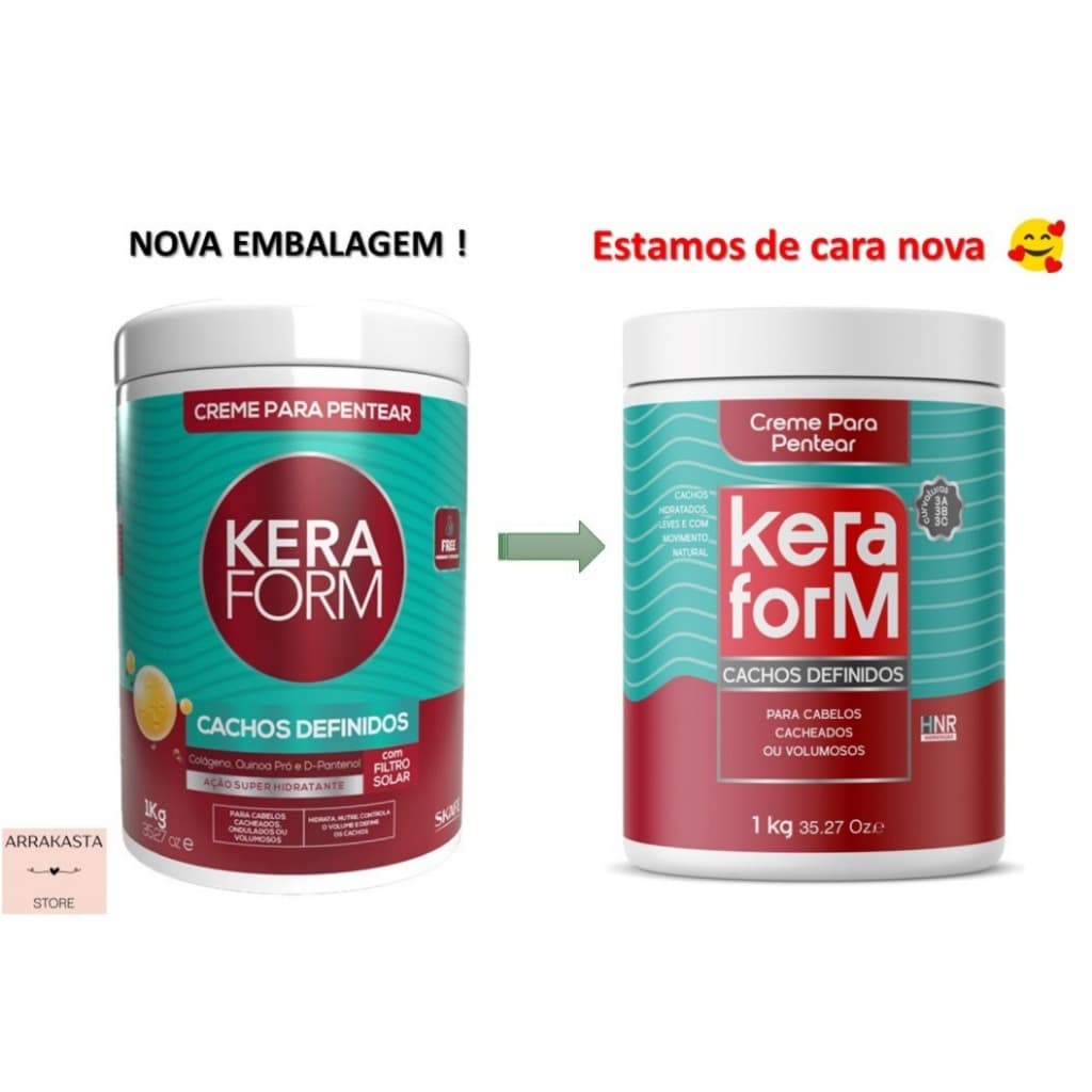 Skafe Keraform Creme para Pentear 1kg Cachos Definidos (NOVA EMBALAGEM)