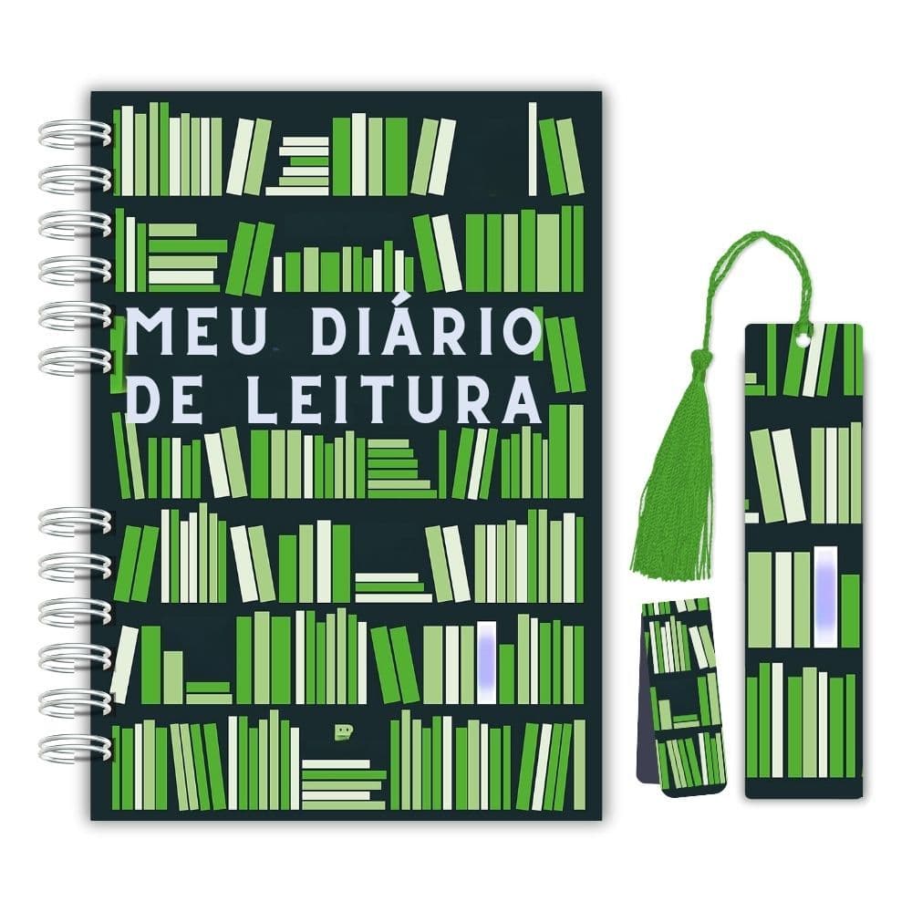 Planner Diário de Leitura – Meu Diário de Leitura Inspirado em A Biblioteca da Meia-Noite | Capa Dura com Marcador Tasse