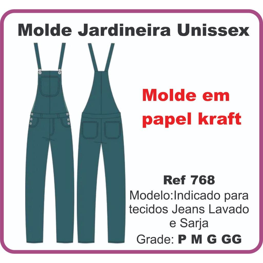Ref. 768 - Molde Jardineira Unissex