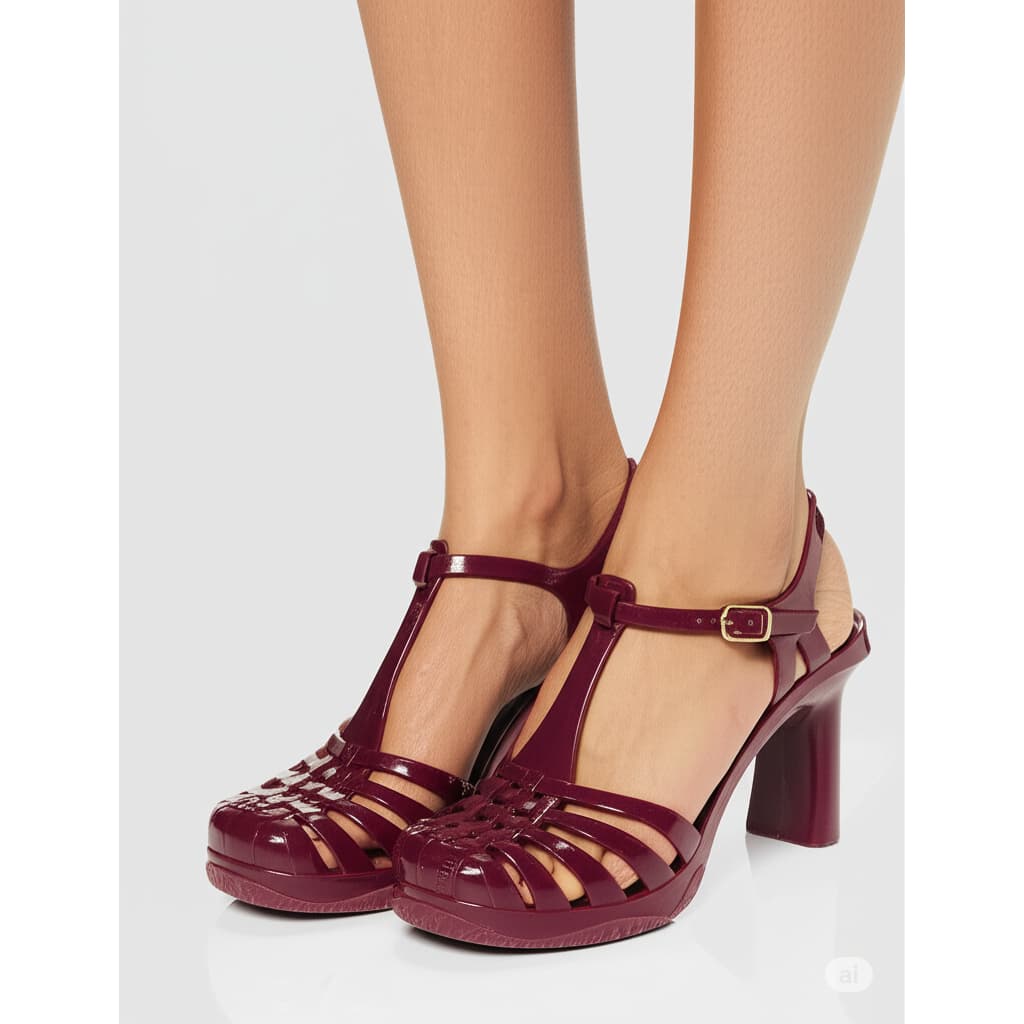 Salto Alto Feminino Sandália Elegante Na Moda Em PVC Super Confortavel Lançamento