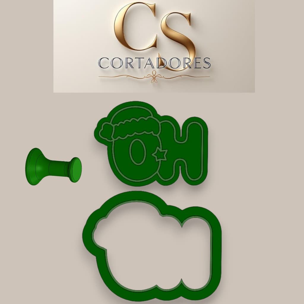 Cortador e Marcador Bolacha HO HO HO Natal