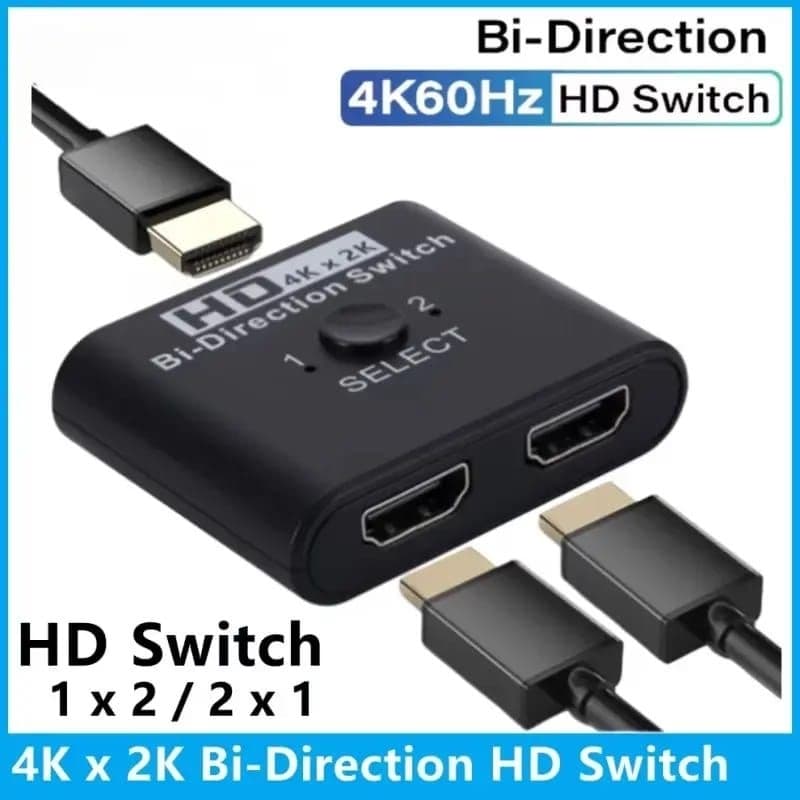 Switch Hub HDMI 4K 2x1 Bi-Direcional