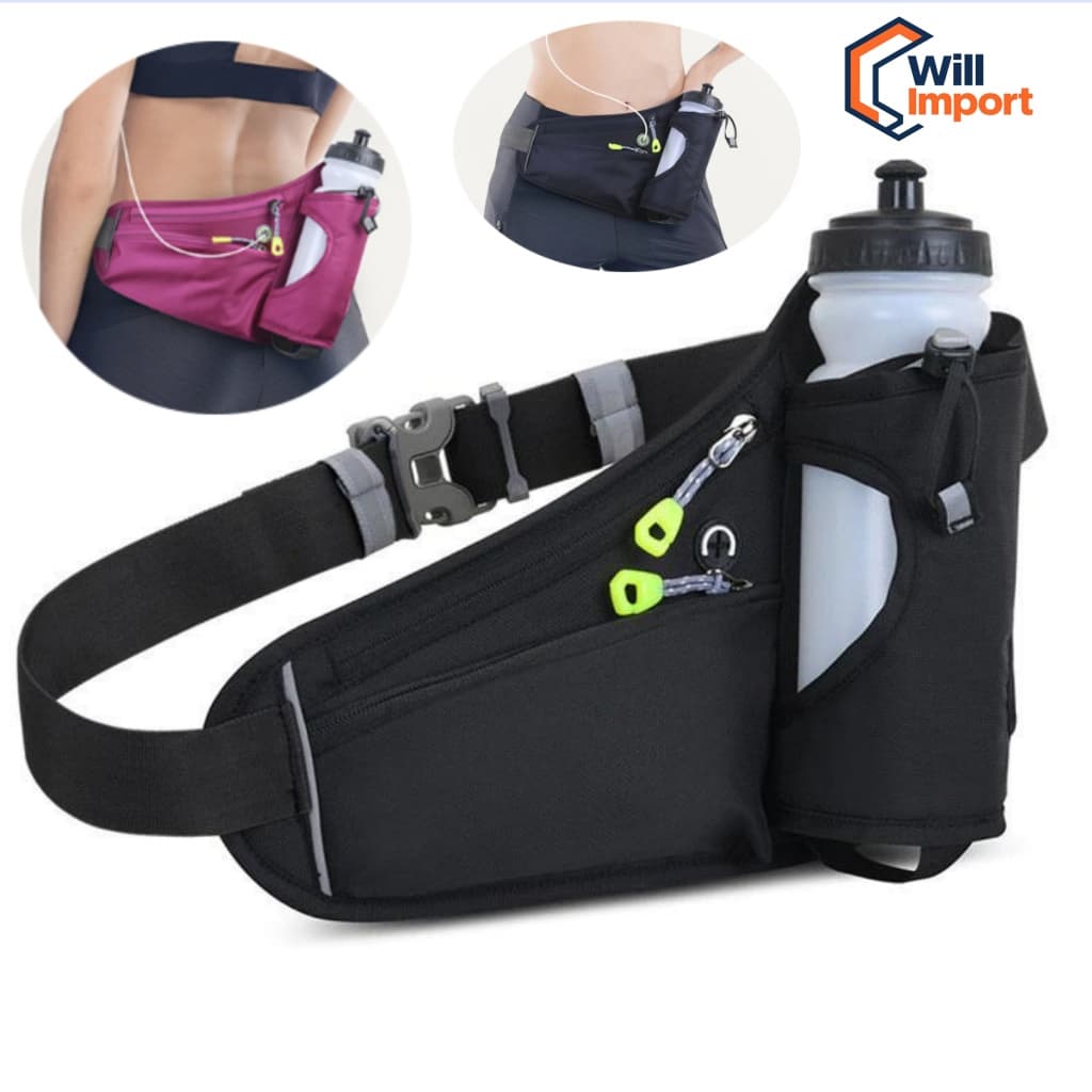 Pochete Esportiva Corrida Telefone Móvel Com Porta Garrafas De Água Para Caminhadas Ciclismo