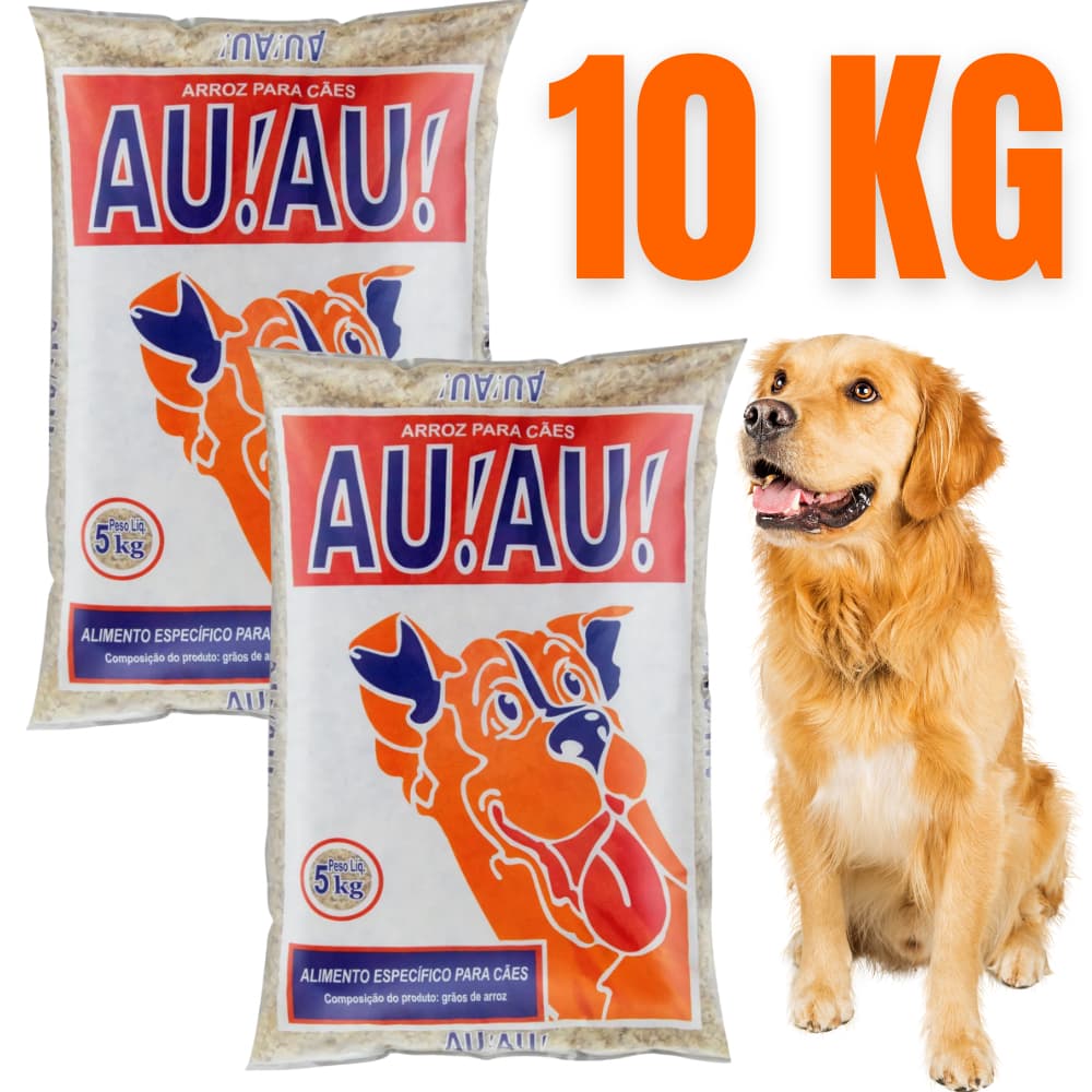 Arroz Ração para Cães AuAu Comida Balanceada para Cachorro 10 KG
