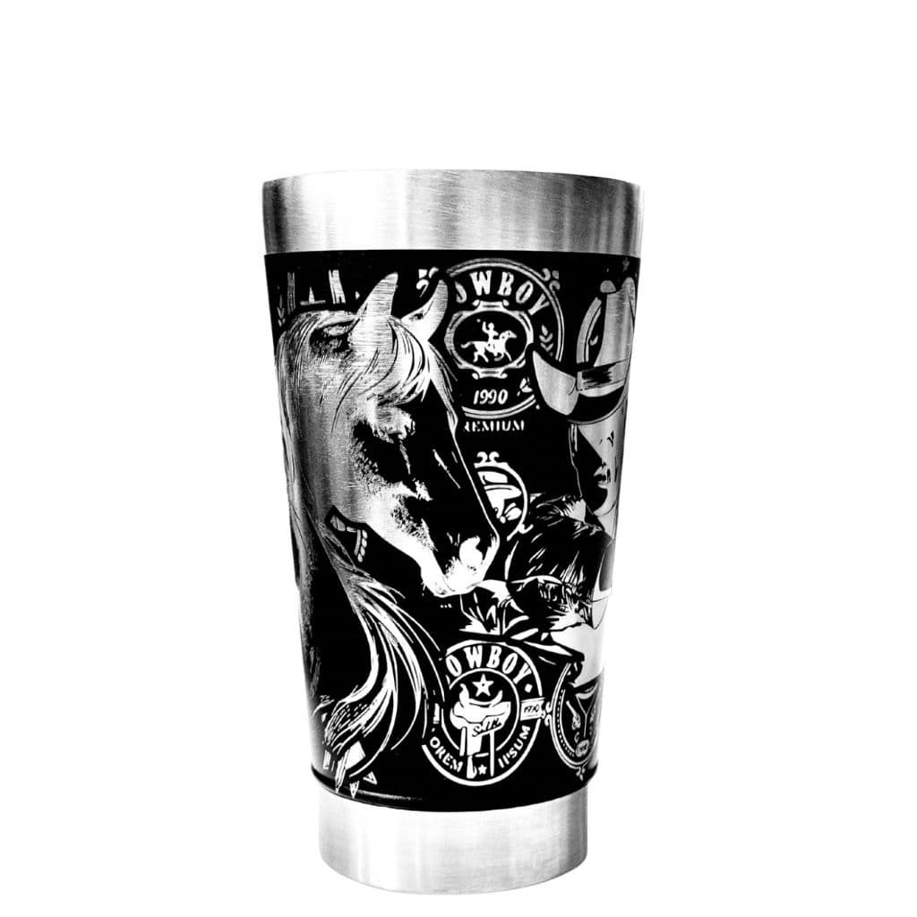 Copo Térmico Personalizado 473ml Gravação a laser cavalo Country cowboy
