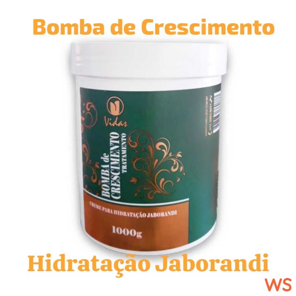 Máscara de Hidratação Capilar Bomba de Crescimento Tratamento Jaborandi 1 kg Vidas