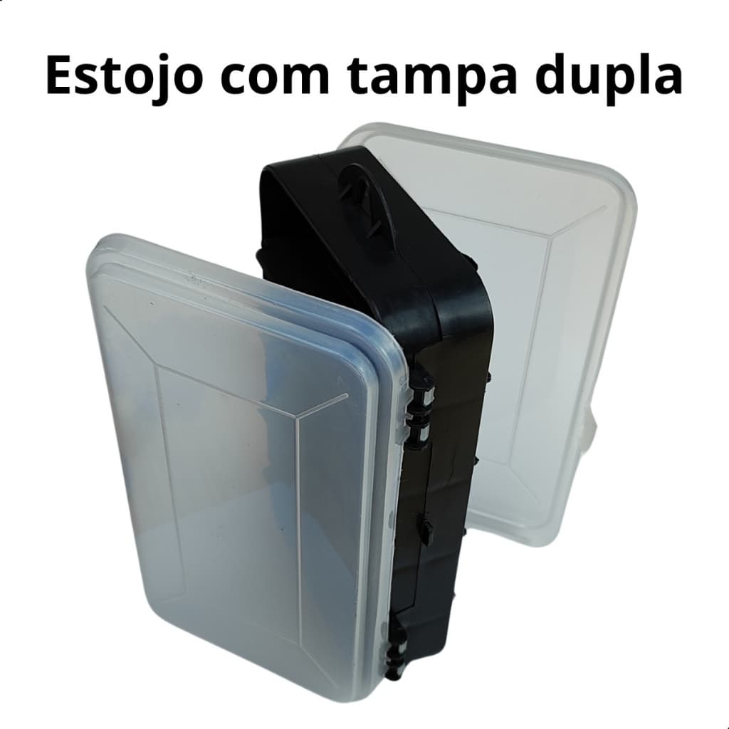 Estojo organizador com tampa dupla  estojo para iscas, Parafusos