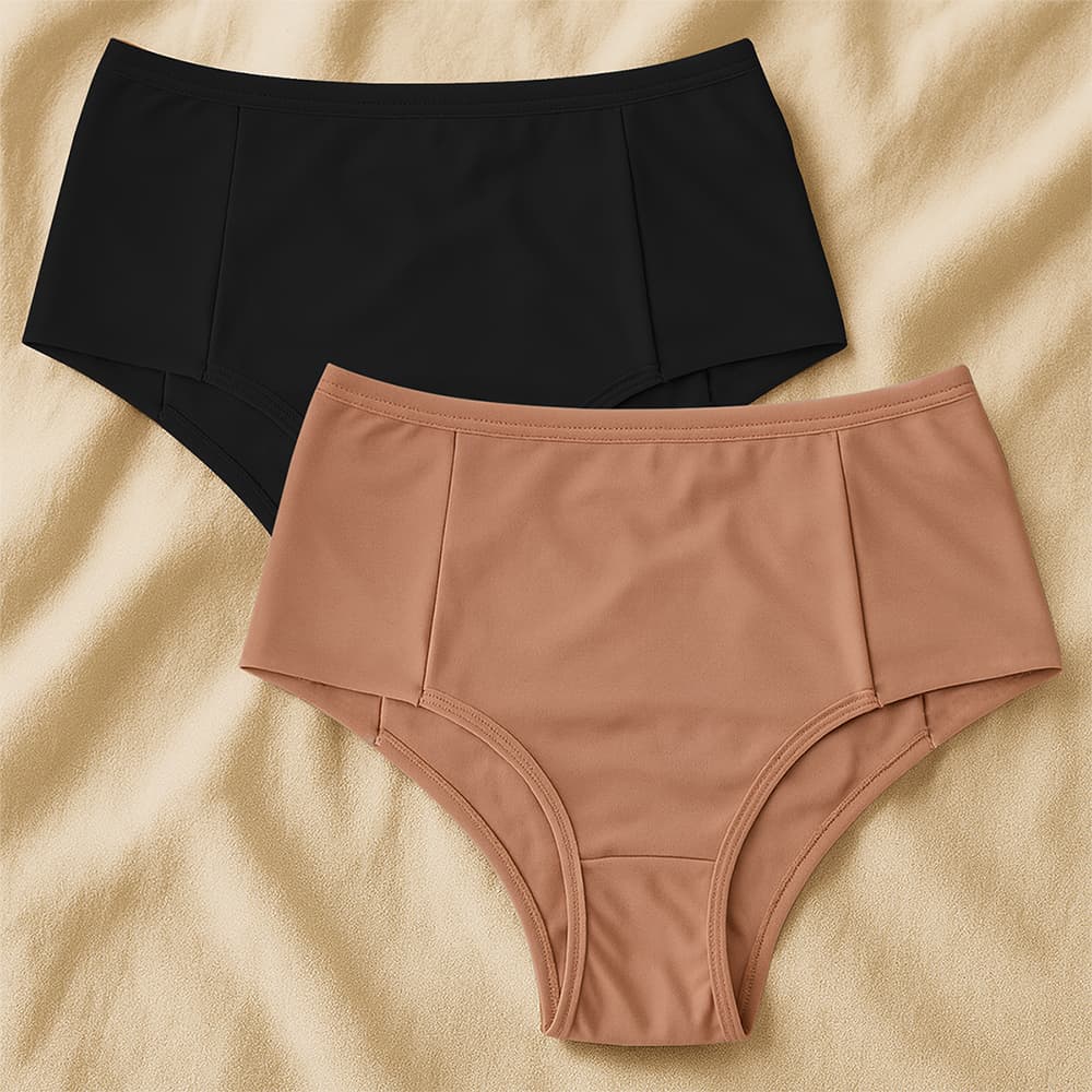 Kit 2 Calcinhas De Algodão Pós Parto Pala Dupla Cós Alto – Cotton Premium, Confortáveis e Modeladoras