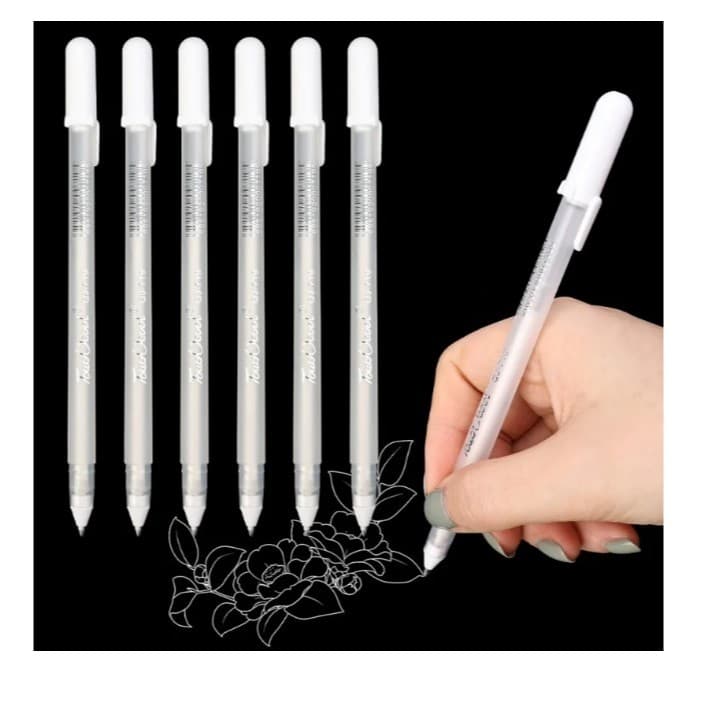 Canetas De Destaque Brancas 0.8mm Criativas De Desenho E Marcação Para Arte Resistente Duradoura Ponta Fina