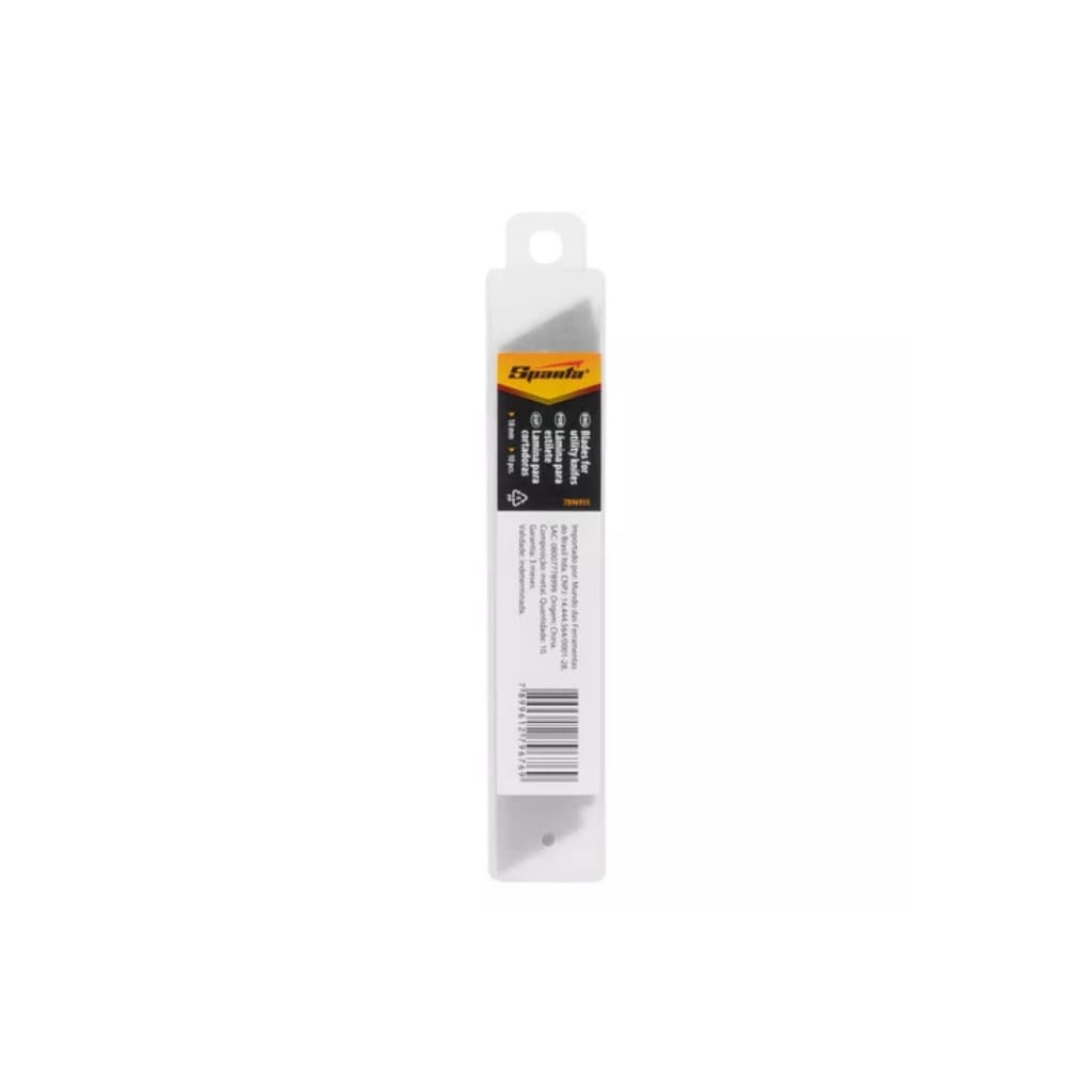 Lâmina Para Estilete 18mm 10 Peças SPARTA