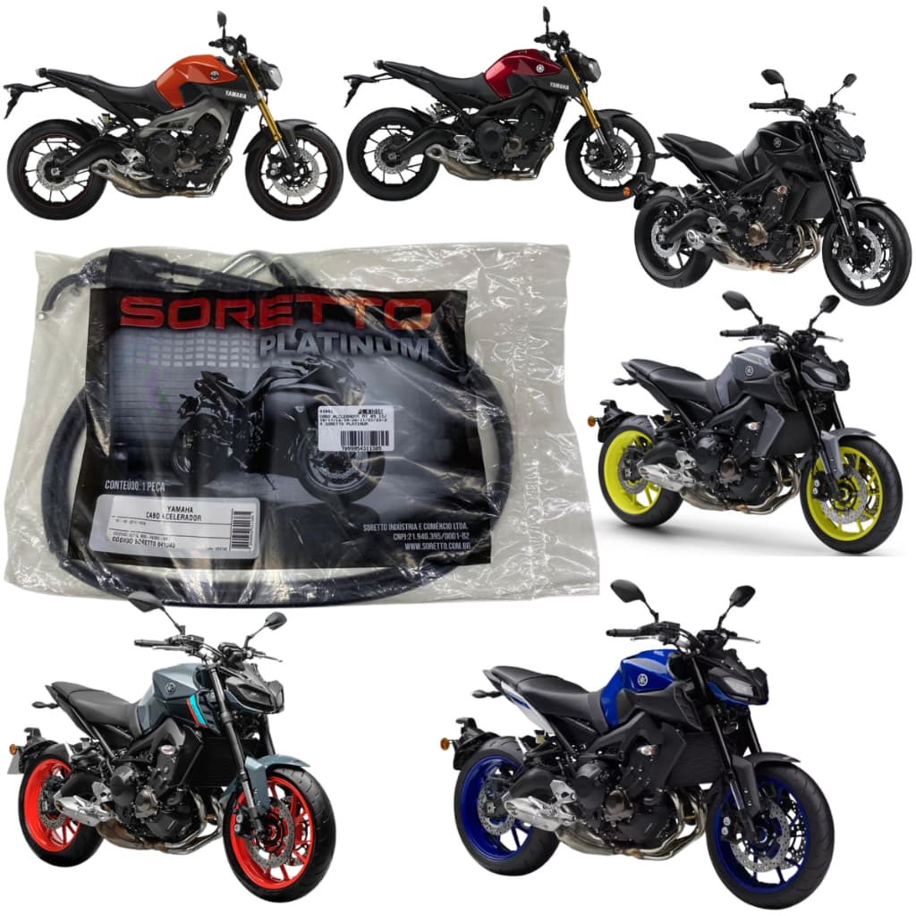 Cabo De Acelerador Duplo Yamaha Mt-09 2015 á 2025 Soretto