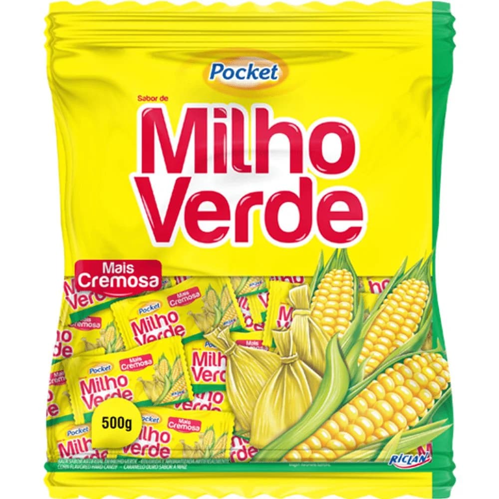 Bala pocket milho verde cremosa 500g