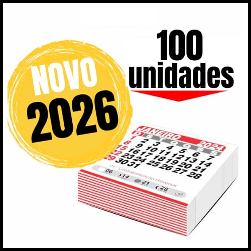 CALENDÁRIOS E FOLHINHAS 2026 BLOCOS DE CALENDÁRIO 2026 PARA IMÃ 50X50MM