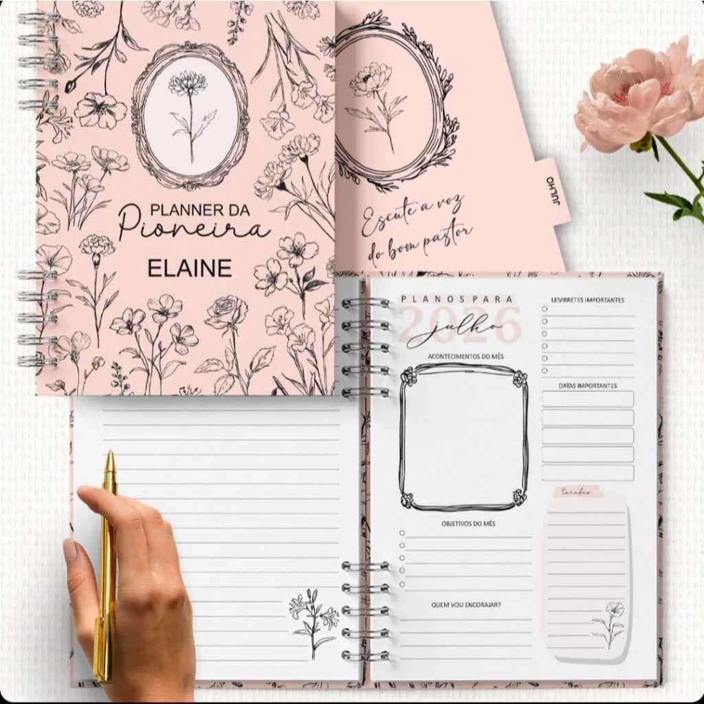Planner Feminino Testemunha de Jeová/ Agenda Personalizada 2026