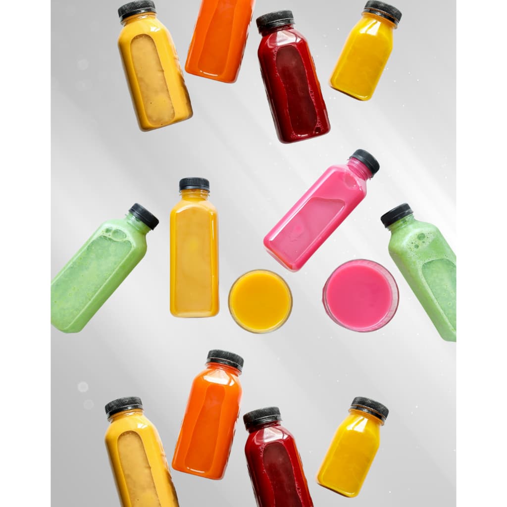 10 Garrafinhas PET 200ml / 300ml / 500ml / 1000ml com Tampa Garafa p/ Delivery Açai Sucos e Caldo de Cana