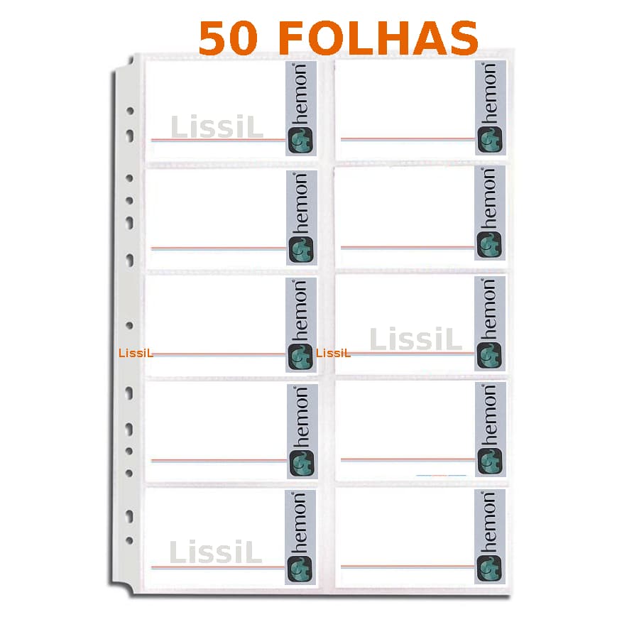 50 Refil para Cartões Telefonicos Adesivos