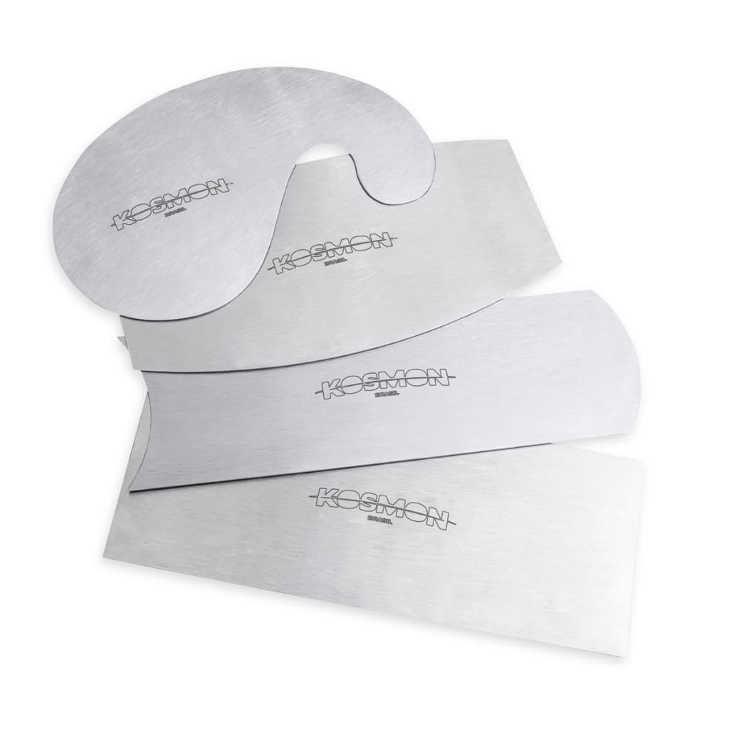 Kit com 4 raspilhas para madeira raspador de tinta aço inox luthier ferramentas kosmon
