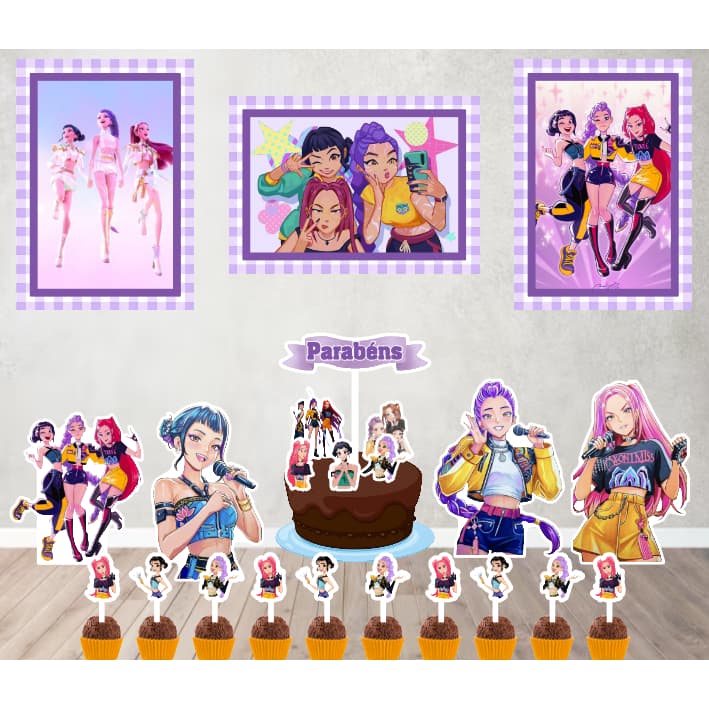 Kit Só um Bolinho -GUERREIRAS DO K-POP - Kit Festa em casa  - Aniversário, Mêsversário