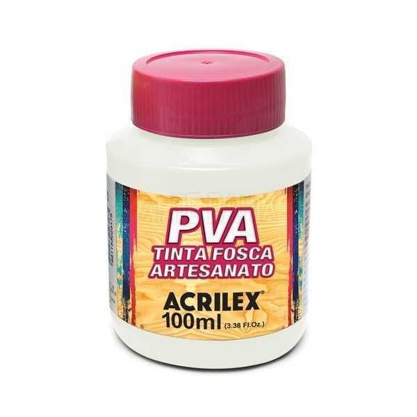 Tinta PVA Fosca Acrilex 100 ml – Alta Cobertura e Secagem Rápida para Artesanato
