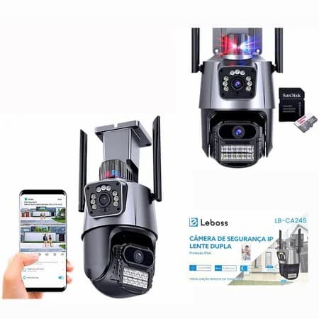 Câmera de Segurança IP Lente Dupla LEBOSS LB-CA245